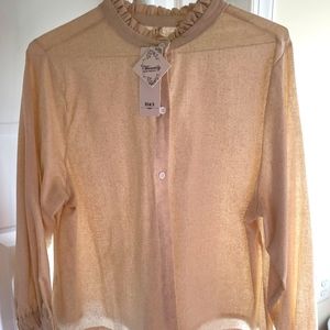 NEW Linen Blend Cute Blouse